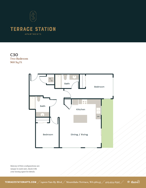 a floor plan of a bedroom apartment